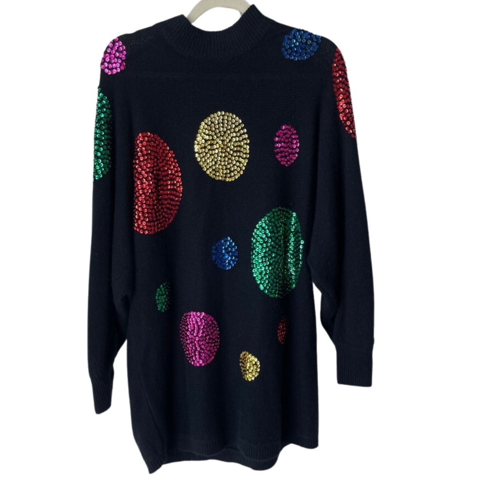 Vintage Sequin Polka Dot Sweater